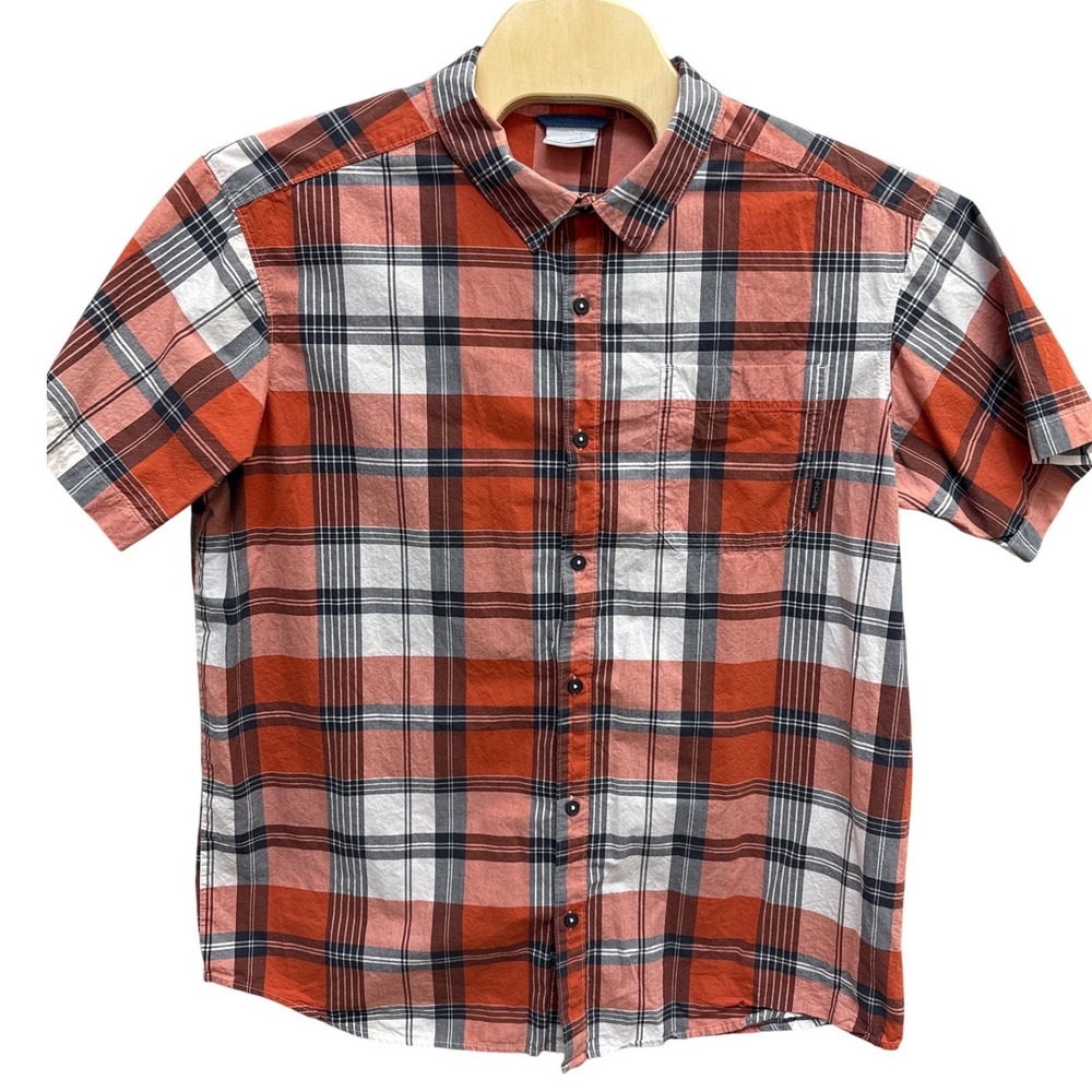 Columbia Plaid Button Down Shirt 100% Cotton Mens XXL Casual Classic Outdoor